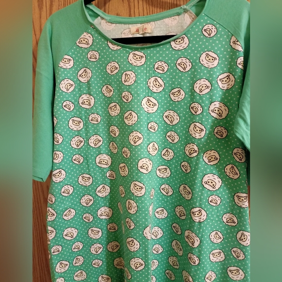 Green cotton nightdress, new, size L - Picture 1 of 3